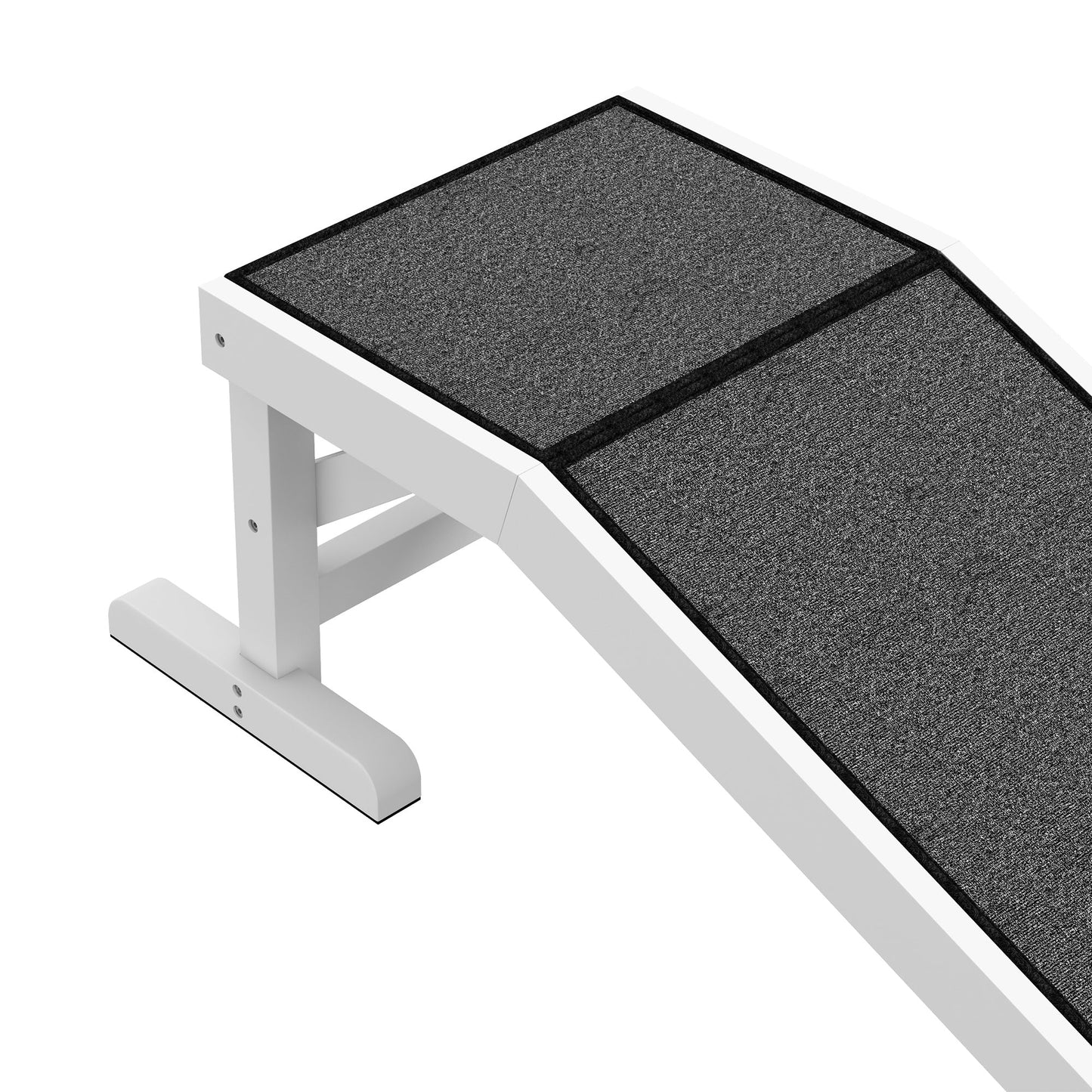49 Pet Ramp For Dogs  Cats With Non-Slip Carpet, White Pets Fashion