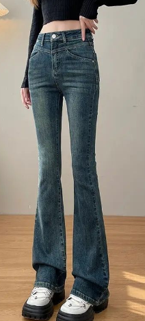 Women's Cotton Denim Pants Pi-Mart