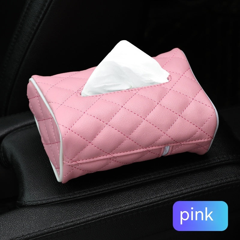 Car Supplies Seat Tissue Box Sun Visor Tissue Bag Armrest Tissue Dispenser Rear LadyShow.Store