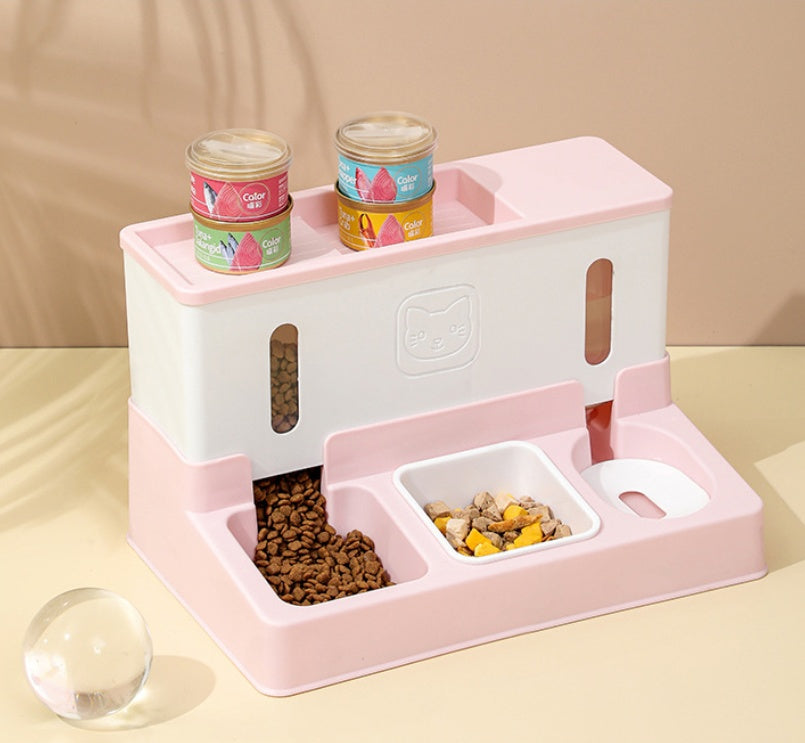 New Model Pet Cat Automatic Water Dispenser Dog Feeder Water Dispenser Combined Dog Pet Supplies Pets Fashion