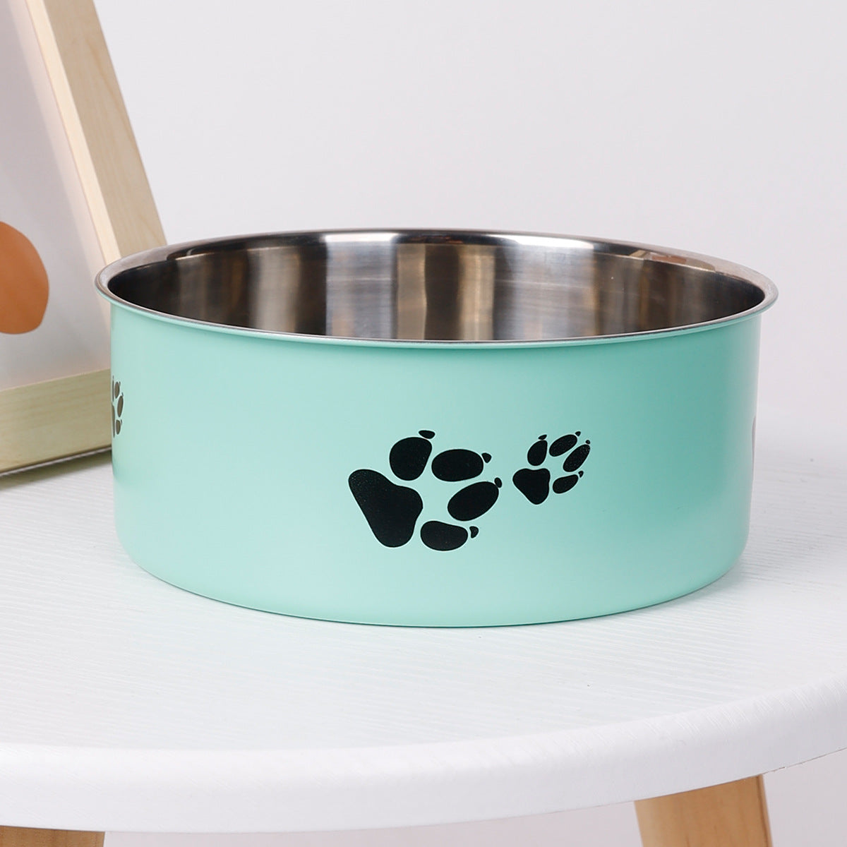 Stainless Steel Dog Bowl Large Capacity Anti-tumble Cat Bowl Pets Fashion