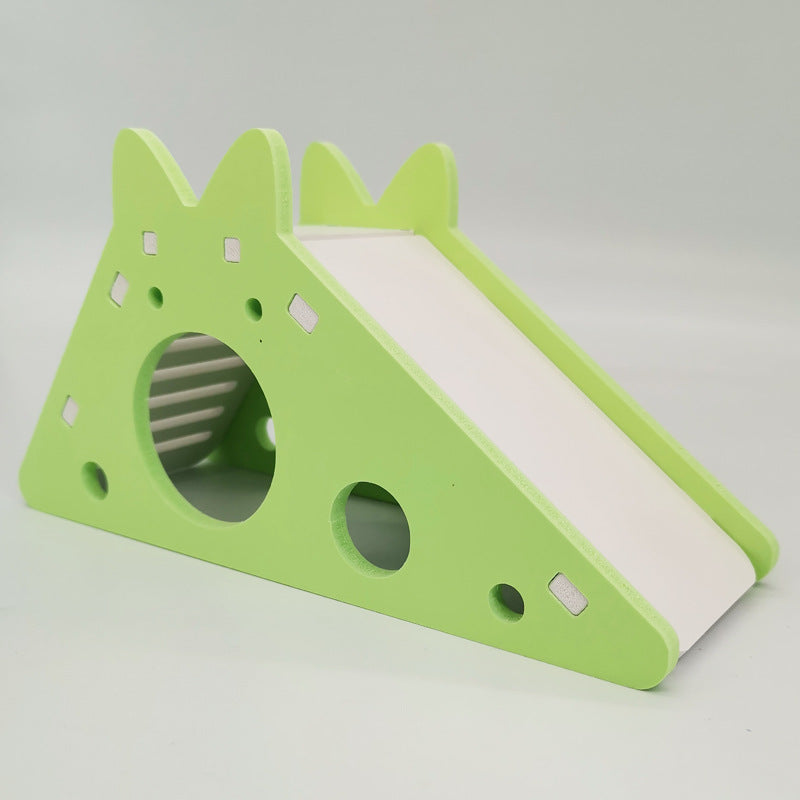 Wooden Slide House for Small Pets Pi-Mart