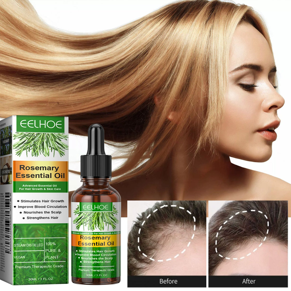 Rosemary Essential Oil 30ml 1box Tri Light Beauty
