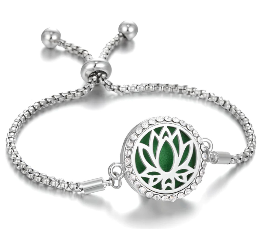 Hollow Stainless Steel Adjustable Aromatherapy Bracelet Jewelry