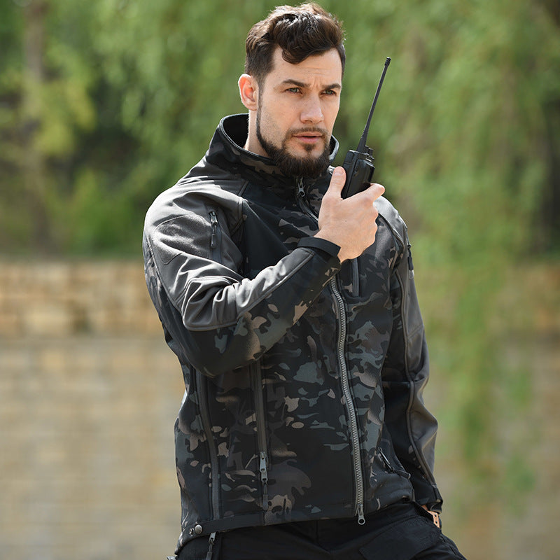Men's Waterproof Tactical Softshell Jacket for Fall/Winter Pi-Mart