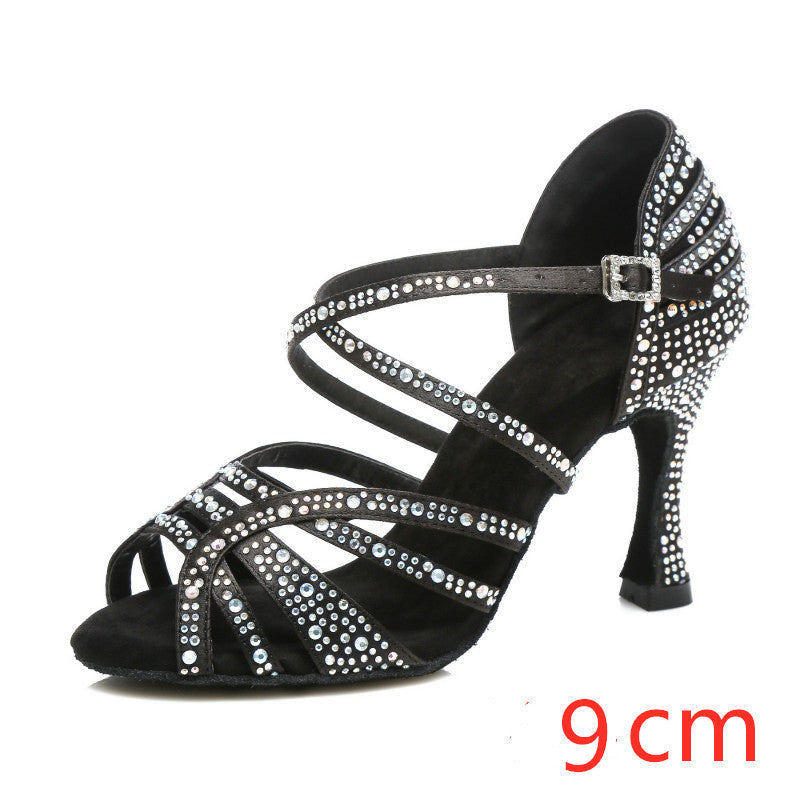Silver High-Heeled Latin Dance Shoes LadyShow.Store