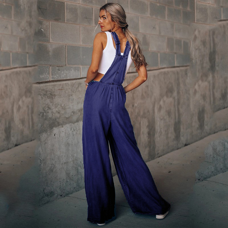 Denim Suspender Overalls Pi-Mart