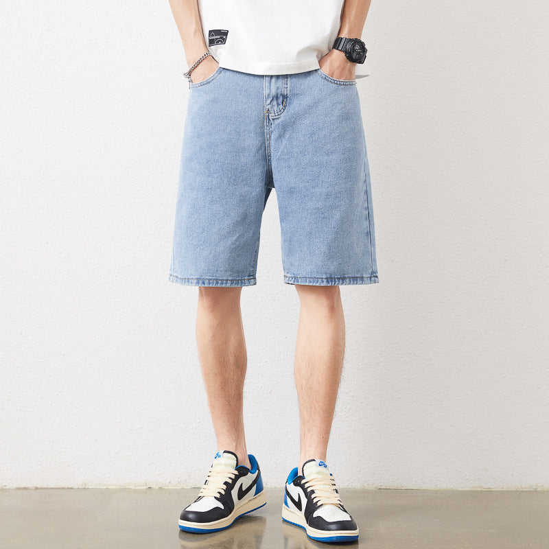 Worn Washed Denim Shorts Pi-Mart