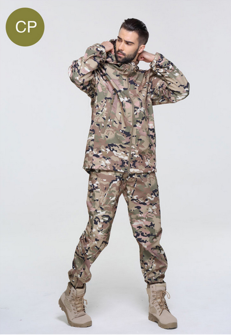 Men's Waterproof Camouflage Fishing Jacket and Pants Set Pi-Mart
