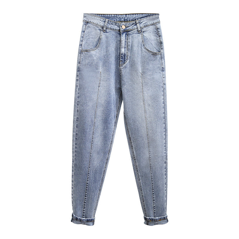Plus Size Women's Loose Harem Denim Pants for Summer Pi-Mart
