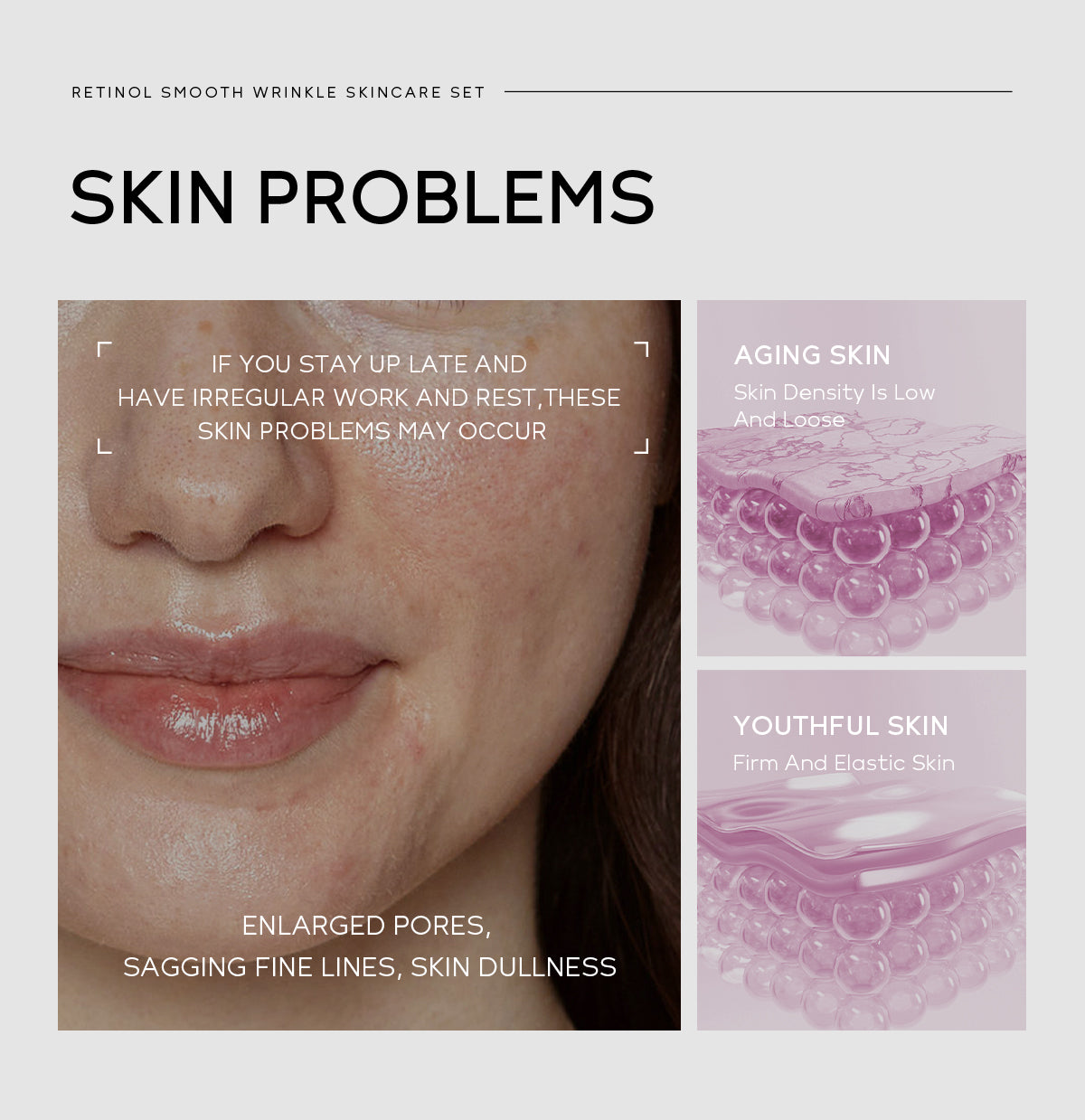 QUIYUM Retinol Smooth Wrinkle Skincare Set · For All Skin Types · Smooth Wrinkles & Fine Lines Improve Skin Elasticity & Radianc Pi-Mart