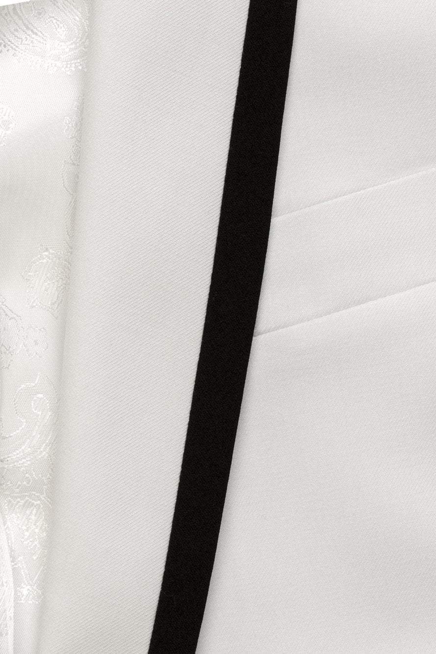 "Crew" White Tuxedo Jacket Shawl (Separates) LuxuryLifeWay Online Store
