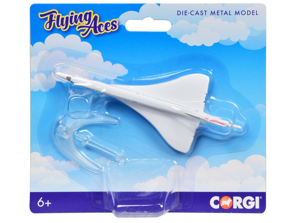 BAe/Aerospatiale Concorde Commercial Aircraft "British Airways" White "Flyin Aces" Series Diecast Model by Corgi LuxuryLifeWay Online Store