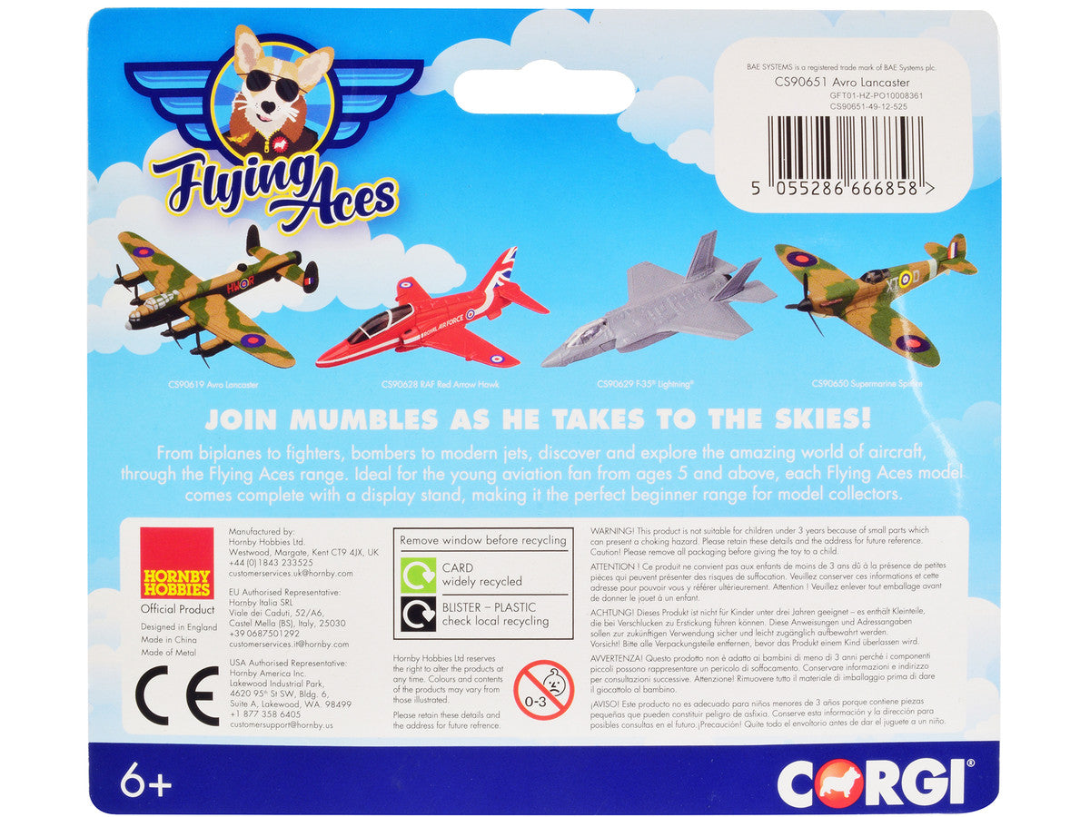 Avro Lancaster Bomber Aircraft "RAF" "Flying Aces" Series Diecast Model by Corgi LuxuryLifeWay Online Store