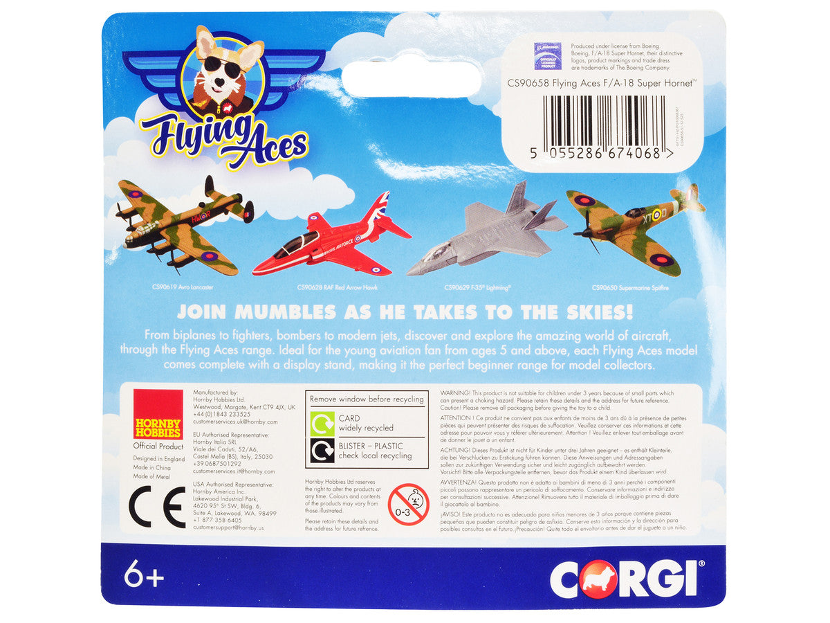 Boeing F/A-18 Super Hornet Fighter Aircraft "USAF" "Flying Aces" Series Diecast Model by Corgi LuxuryLifeWay Online Store