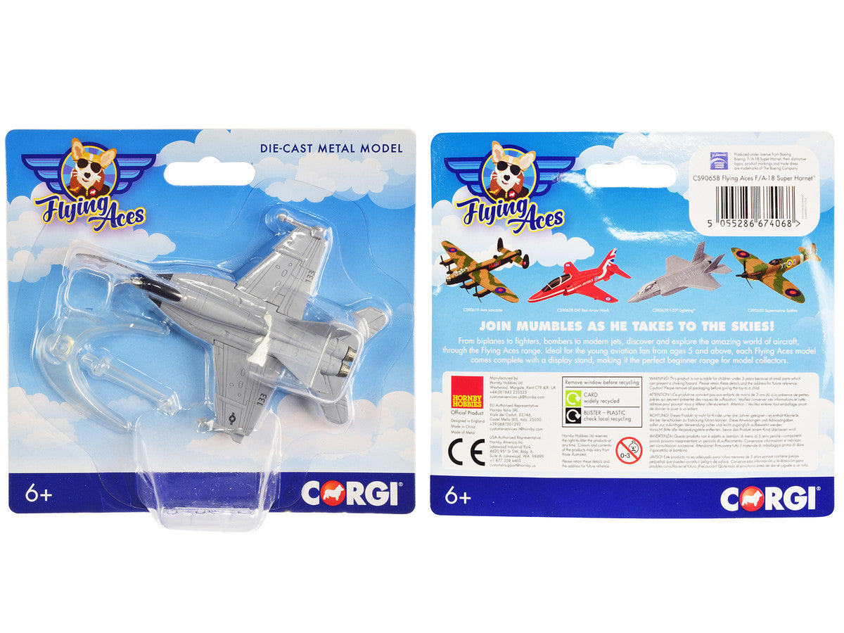 Boeing F/A-18 Super Hornet Fighter Aircraft "USAF" "Flying Aces" Series Diecast Model by Corgi LuxuryLifeWay Online Store
