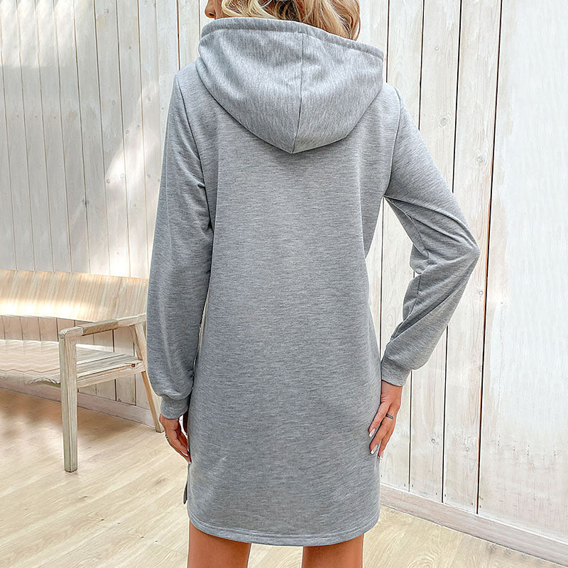 Foreign Trade Women's Clothing Striped Patchwork Hoodie Skirt LadyShow.Store