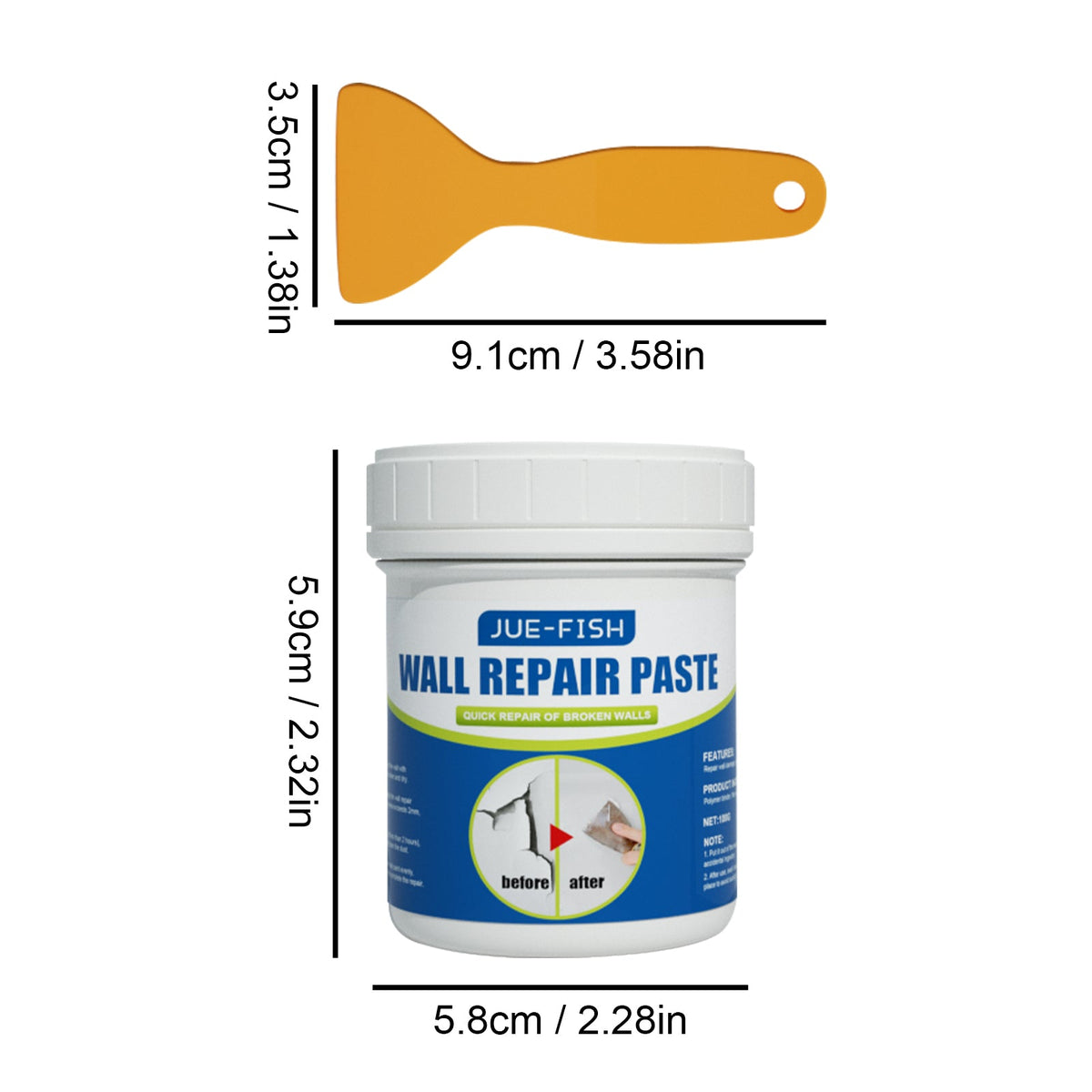 Wall Repair Paste Wall Repair Paste Tri Light Beauty