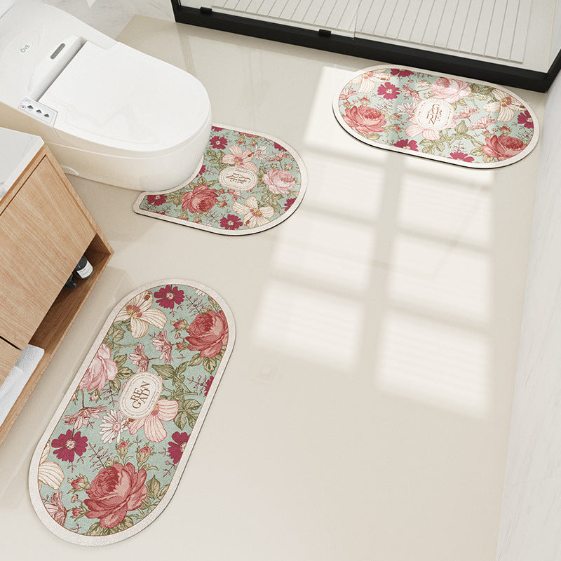 Bathroom Absorbent Non-slip Carpet Floor Mat