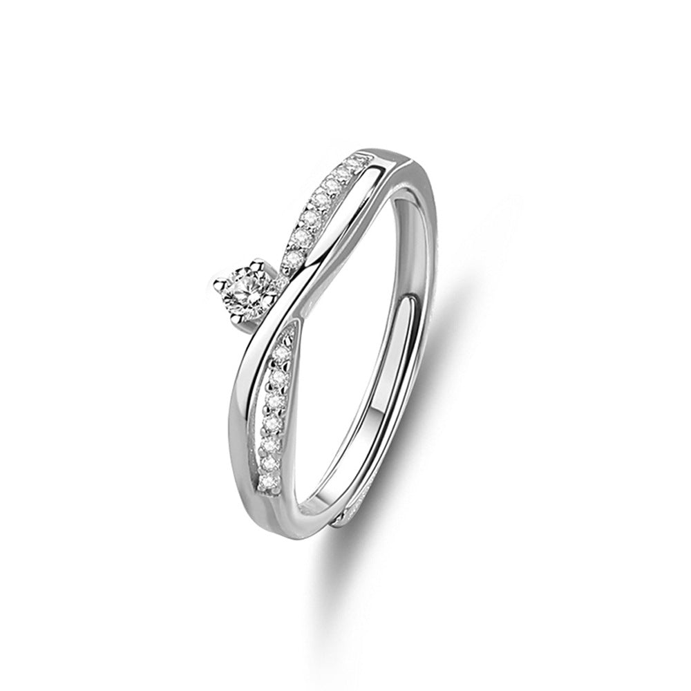 S925 Silver Adjustable Ring For Couples LadyShow.Store