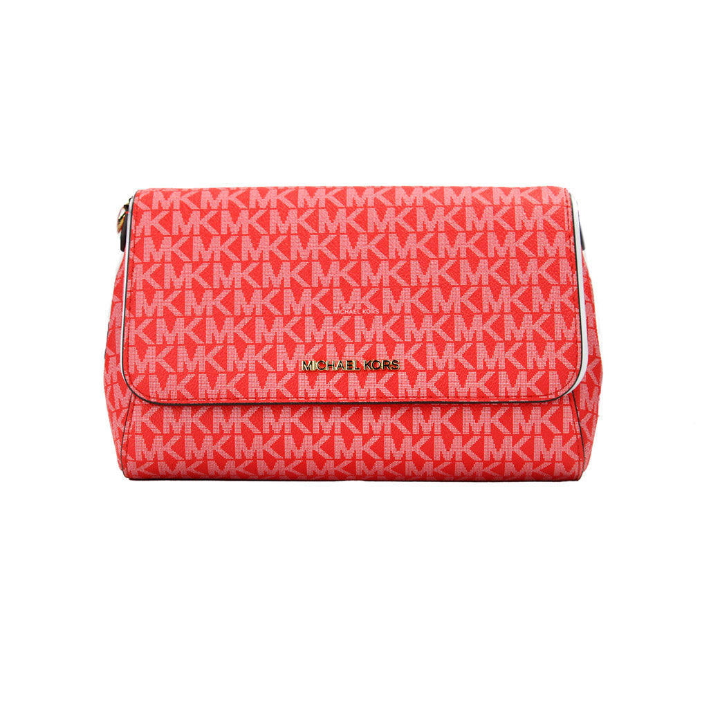 Michael Kors Jet Set Medium Dark Sangria Convertible Pouchette LadyShow.Store