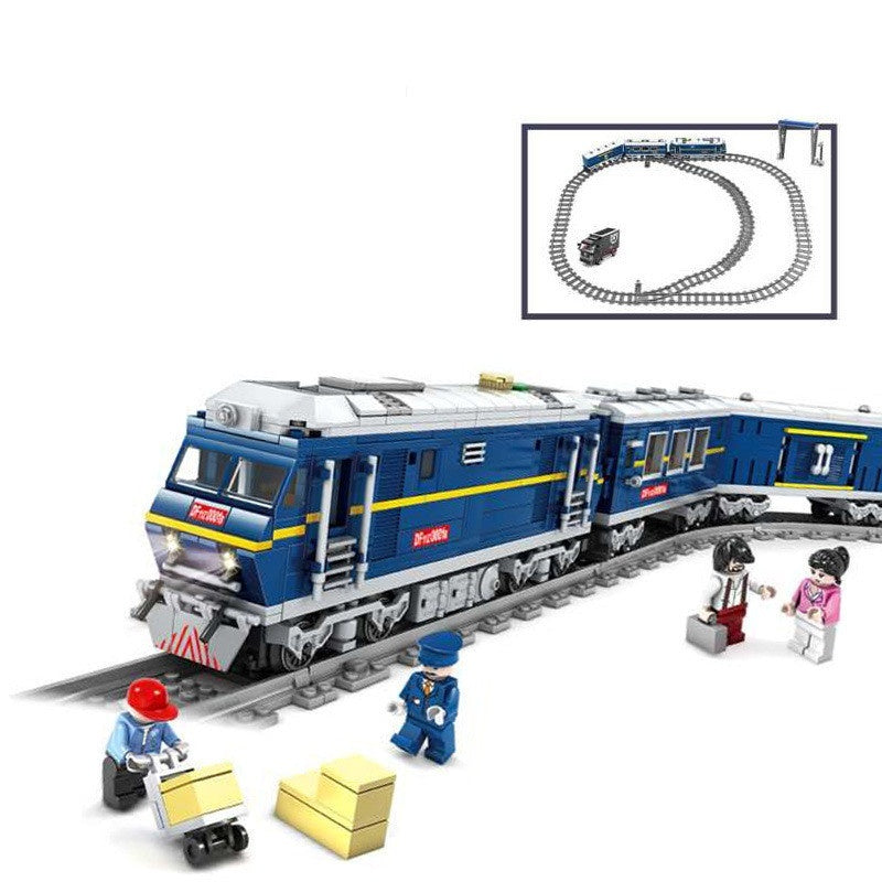 Electric Rail Train Model Children Education Small Particles Assembled Building Block Toys LuxuryLifeWay Online Store