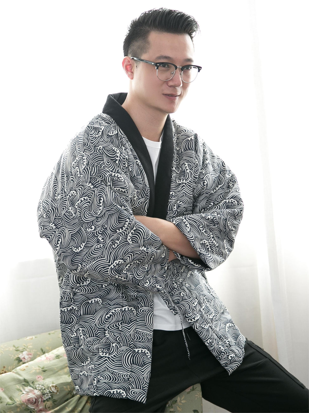 Japanese Men's Winter Kimono Cotton Jackets Warm Cotton Kimono Coat Indoor Outdoor Kimono Coat Traditional Japanese Kimono For Men Lightweight & Warm Kimono NorixaFashion.com