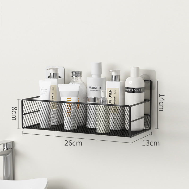 Wall-Mounted Bathroom Shelf No Drill Shower Shampoo Organizer Toilet Accessories