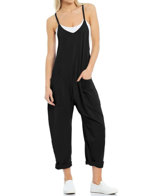 Women's Pocket Knit Jumpsuit Pi-Mart