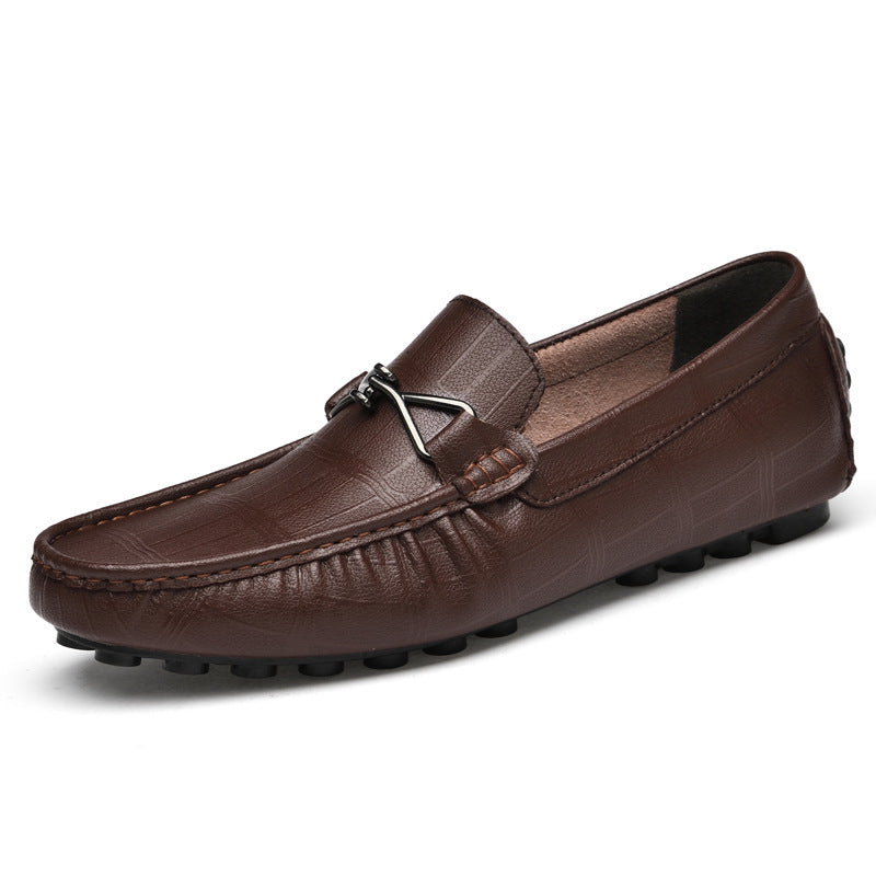 Summer New Leather Shoes Cowhide Gommino Increased 6CM Leisure LadyShow.Store