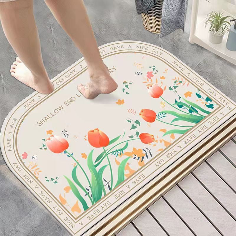 Diatom Mud Floor Mat Nordic Style Bathroom Non-slip Absorbent