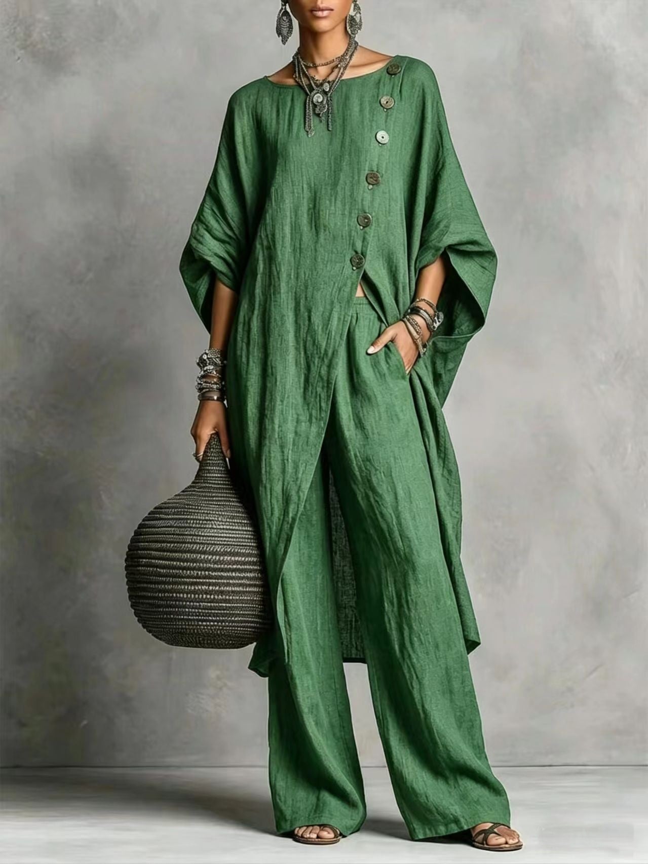 Women's Irregular Casual Shirt Set NorixaFashion.com