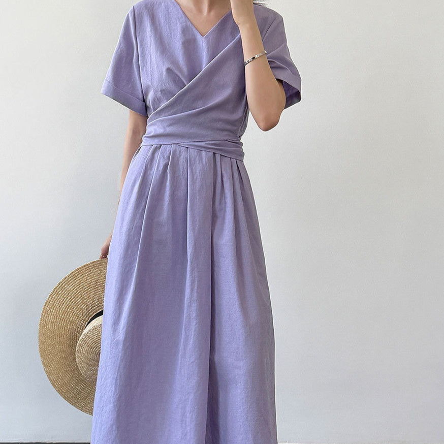 Sophisticated Cross-Tie Dress For Women NorixaFashion.com