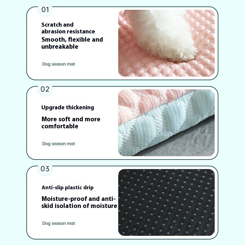 Dog Bed Breathable Cooling Spring Summer Pet Sleeping Mat For Small Medium Dogs Cats Soft Non-slip Dog Kennel Pet Supplies Pet Products Pets Fashion