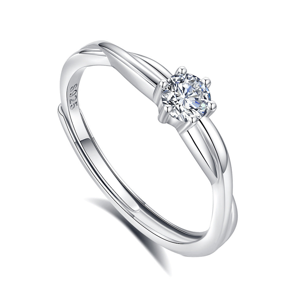S925 Silver Adjustable Ring For Couples LadyShow.Store