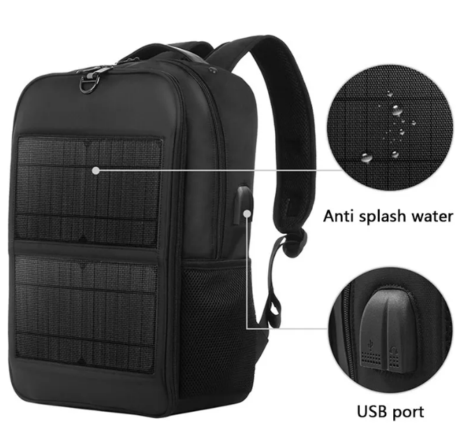 Waterproof Nylon Solar Charging Backpack Best YouTube Store