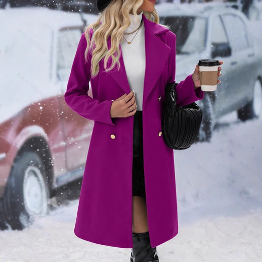 European And American Lapel Woolen Coat Women's Clothing Best YouTube Store