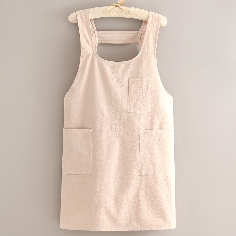 Canvas Breathable Cotton Linen Apron Household Kitchen Antifouling Wear-resistant PearlNestDecor.com