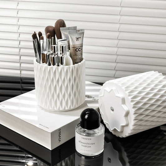 Household Rotatable Makeup Brush Dustproof Cover Storage Container CJD2