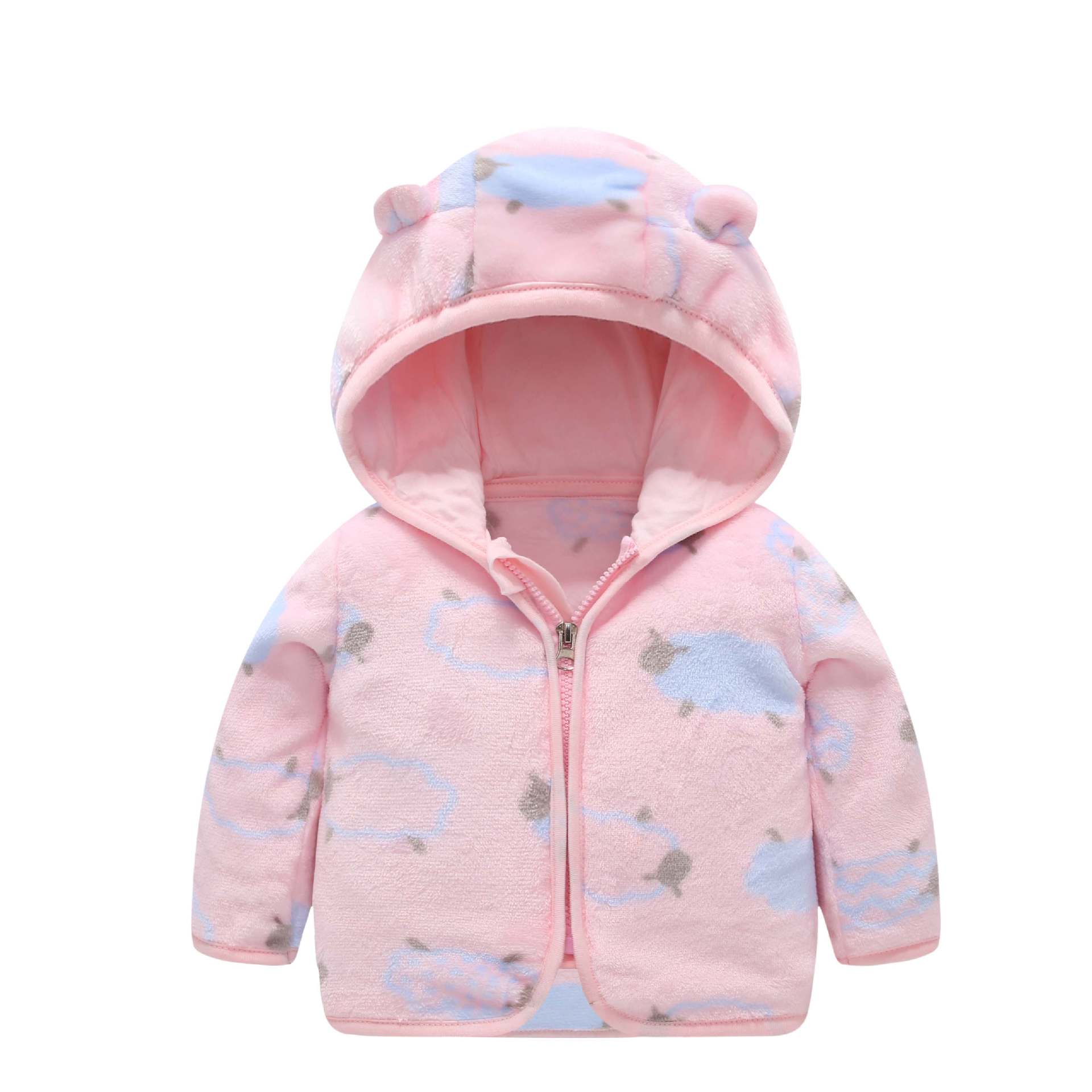 Children's Hooded Coral Fleece Padded Jacket Pi-Mart