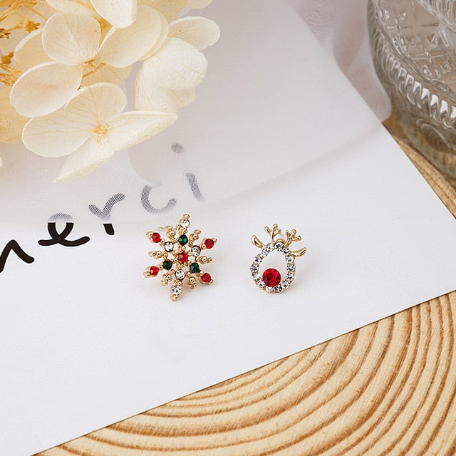 Christmas Snowflake Stud Earrings Pi-Mart