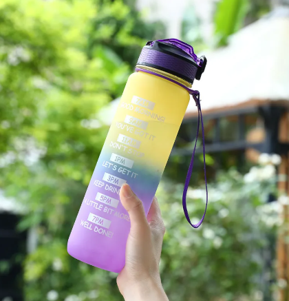 Gradient Color Sports Water Bottle LadyShow.Store