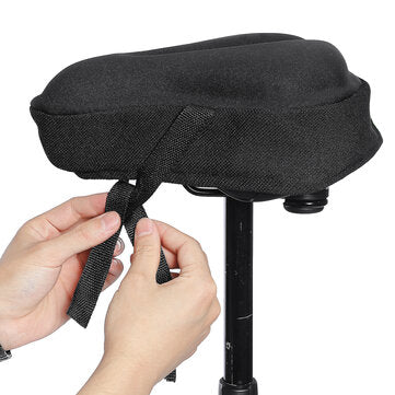 SGODDE 27x26cm Bike Saddle Memory Foam Comfort Breathable Reflective Bicycle Seat for MTB Exercise Bike E-Bike with Waterproof Cover LuxuryLifeWay Online Store