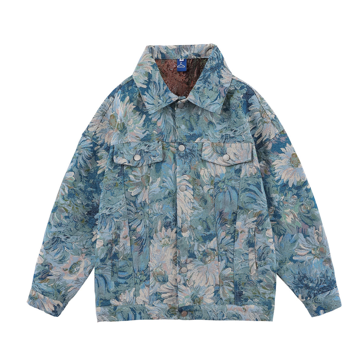 Creative Floral Denim Men Autumn Loose Men's And Women's Jackets NorixaFashion.com