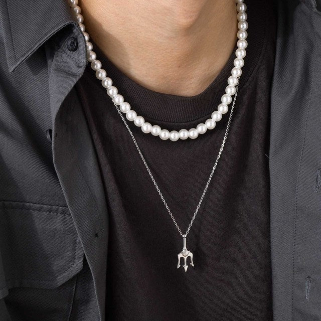 Stylish Neptune Trident Chain Necklaces Pi-Mart