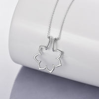 Sterling Silver Ring Holder Keeper Flower Pendant Necklace for Women LadyShow.Store