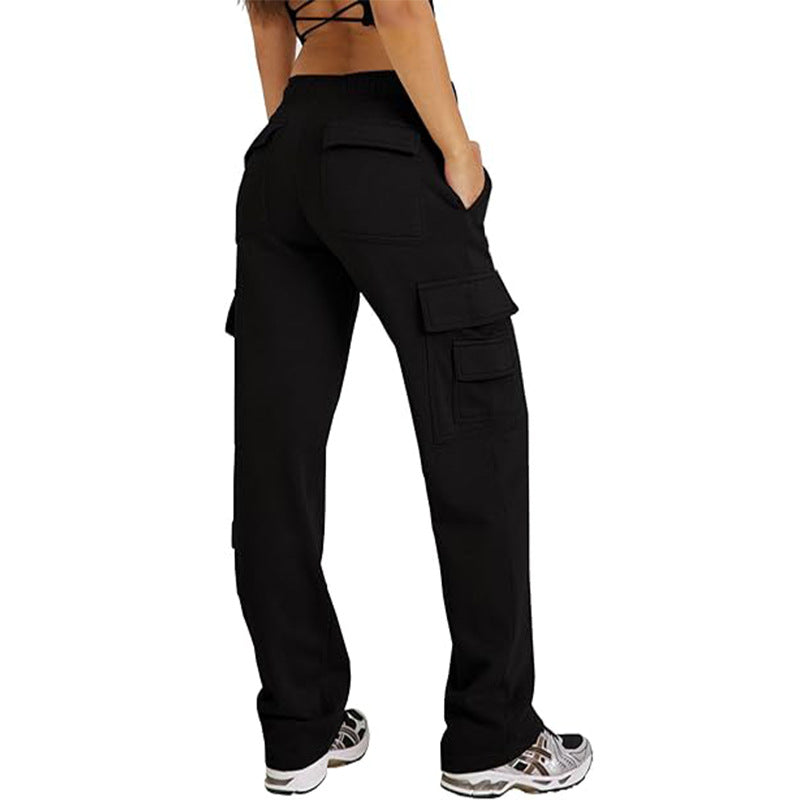 Multi-pocket Cargo Pants Casual Loose Sports Fitness Wide Leg Pants NorixaFashion.com