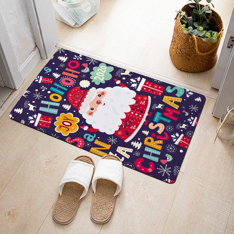 Christmas Floor Mat Bedroom Bathroom Home Absorbent Non-slip