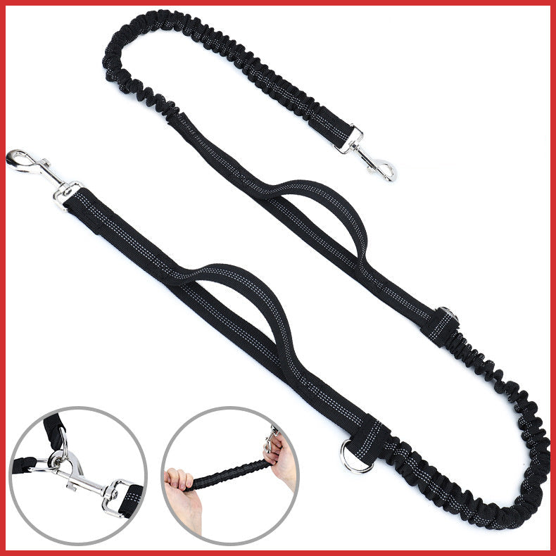 Dog Training Leash Waist Bag Hands-Free Outdoor Pet Running Walking Leash Portable Dog Food Water Cup Storage Bags Pets Fashion