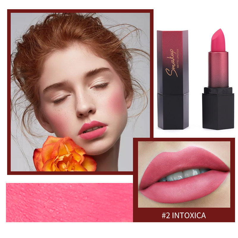 10 Colors Discoloration Resistant Matte No Stain On Cup Makeup Lipstick LadyShow.Store